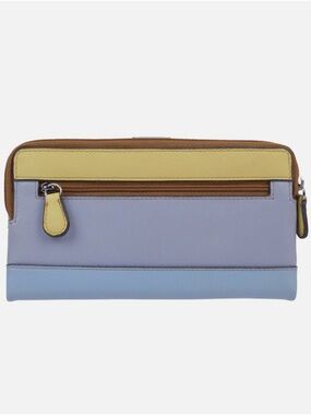 Ili New York Leather Serenity Color Block Bi fold Wallet